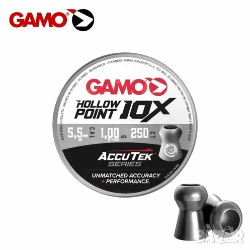 Чашки Gamo 10X Hollow Point Accutek 5.5 мм, снимка 1