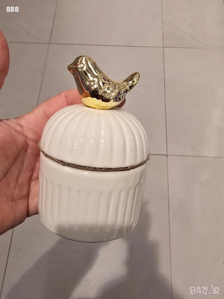 порцеланови кутии бурканчета птичка, снимка 1