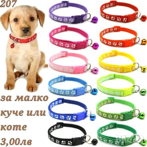 Нашийници / каишки за малки кучета и котки със звънче. Нашийник / каишка за малко куче и котк., снимка 1