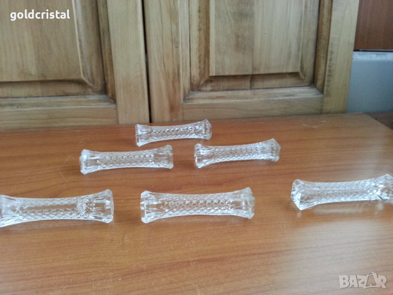 Кристални стъклени поставки за прибори , снимка 1