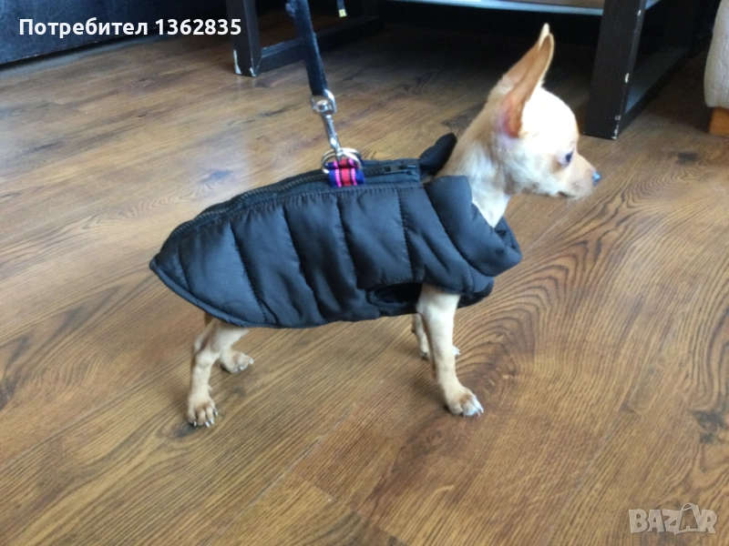 НОВ топъл черен зимен елек за куче от Италия S, M и L размер, снимка 1