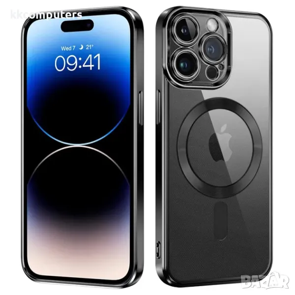 Калъф PVC Mutural Прозрачен /Черна рамка/ за iPhone 16 6.1 Баркод : 3130818, снимка 1