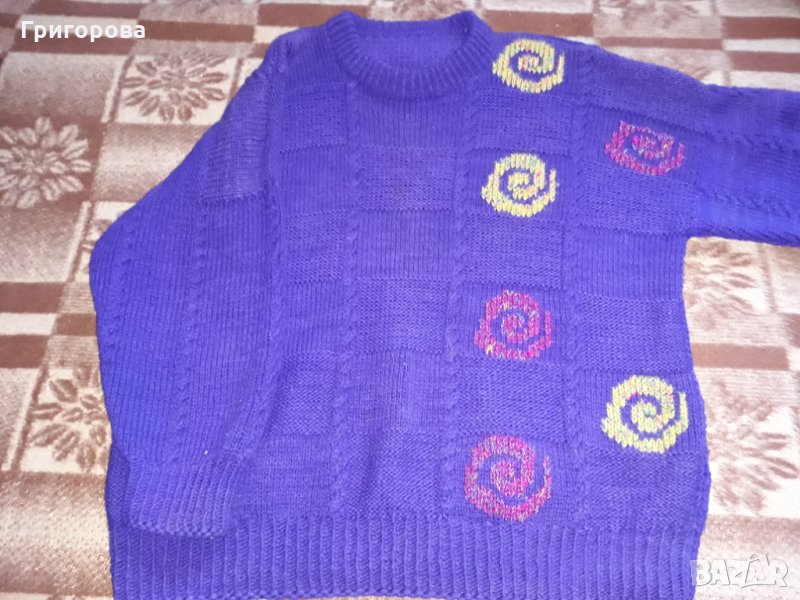Зимни Дамски пуловери ръчно плетиво, снимка 1