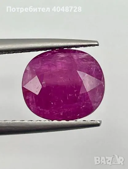 Естествен инвестиционен рубин 6.29ct. - Танзания, снимка 1