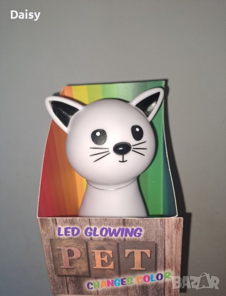 Коте светещо в различни цветове / нощна лампа, снимка 1