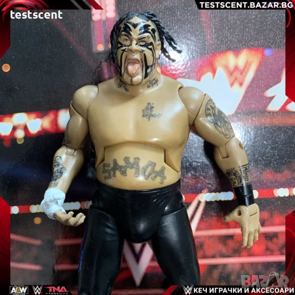 Екшън фигура WWE Umaga Умага Deluxe Aggression Series Умага Самоа Samoa jakks 2005 , снимка 1