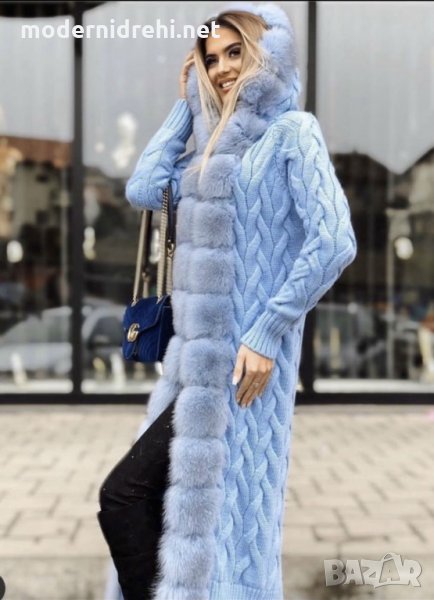 Дамско палто жилетка с лисица , снимка 1