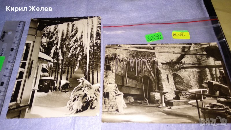 Две РЕДКИ СТАРИ КОЛЕКЦИОНЕРСКИ ПОЩЕНСКИ КАРТИЧКИ с МАРКИ - ГДР ЗИМА ЕТНОГРАФИЯ 32291, снимка 1