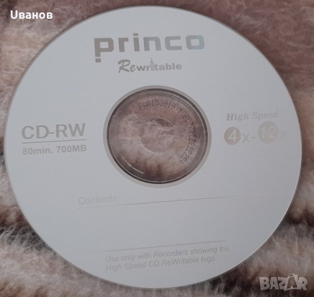 презаписваем CD-RW, 700MB/ 80мин., 4x-12x, снимка 1
