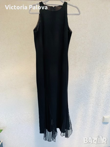 Дълга черна рокля DEPOLO, снимка 1