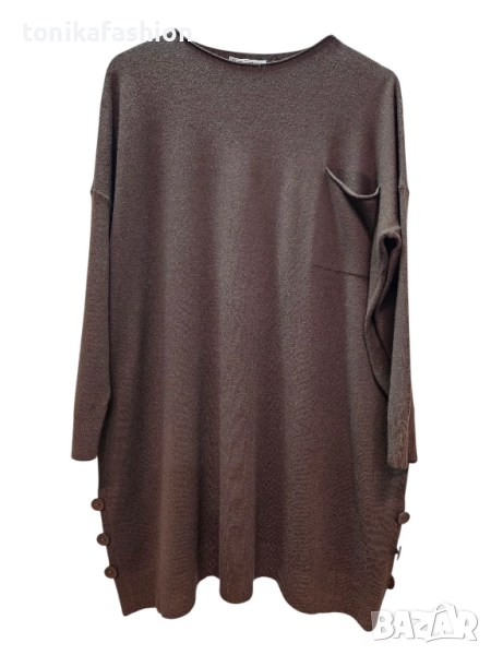 Блузон - туника в кафяво , снимка 1