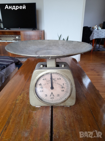 Стар домакински кантар,везна #3, снимка 1