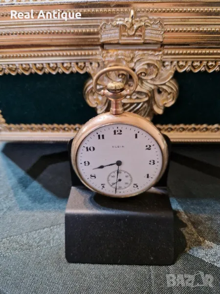 Прекрасен антикварен колекционерски американски джобен часовник ELGIN , снимка 1