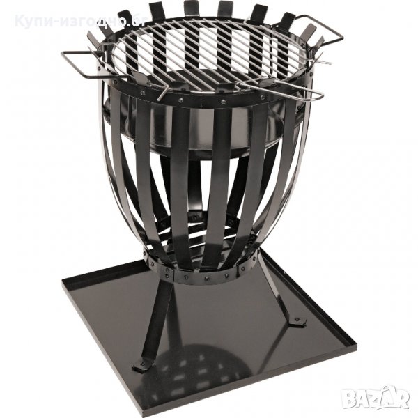 Декоративно градинско огнище, камина и скара , 48.5 см , чисто ново , черен цвят , снимка 1