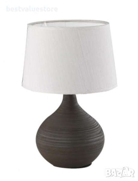 Лампа Настолна Керамична Кафява 40W E14 H29 Cm, снимка 1