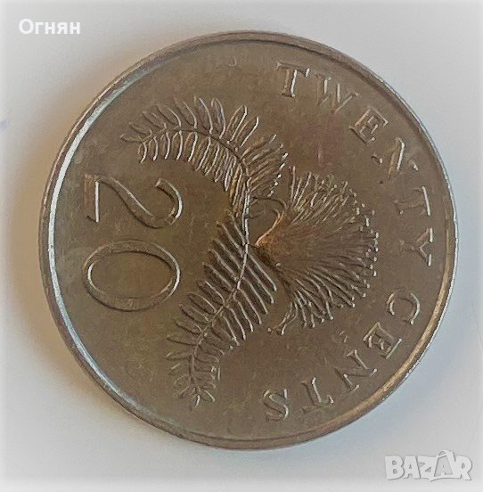 20 цента 1987 Сингапур, снимка 1