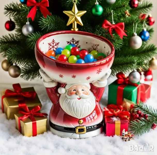 Молд кашпа дядо Коледа с купа, снимка 1