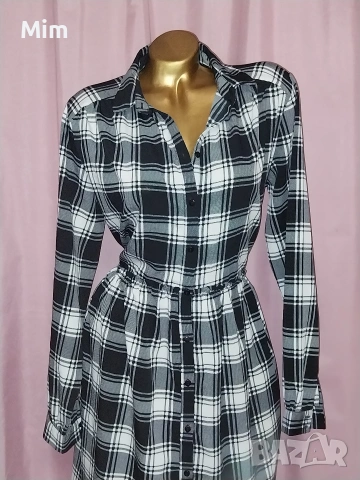 Рокля каре с дълъг ръкав , снимка 3 - Рокли - 53600903