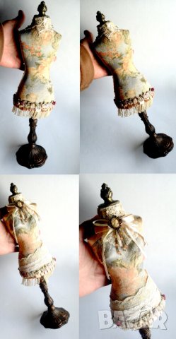 50см манекен, форма на рокля, ръчно декорирана, снимка 4 - Декорация за дома - 43353612