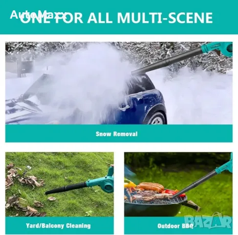 Модернизирана акумулаторна духалка за листа Waitley за батерия Makita 18v, снимка 3 - Винтоверти - 49755496