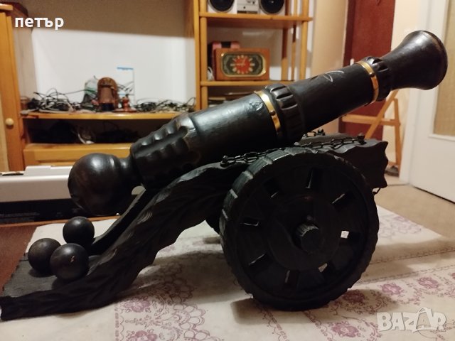Голямо дървено оръдие, снимка 2 - Декорация за дома - 43342719