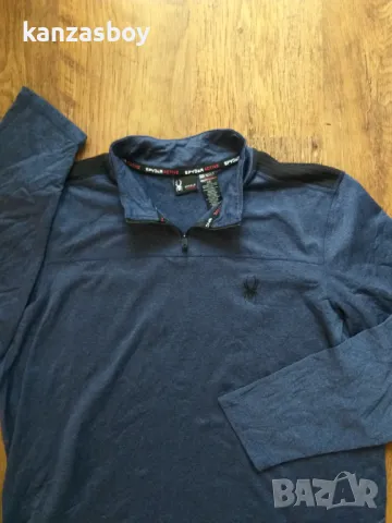 Spyder Active Men's Performance Quarter Zip - страхотна мъжка блуза КАТО НОВА Л, снимка 4 - Спортни дрехи, екипи - 48708342