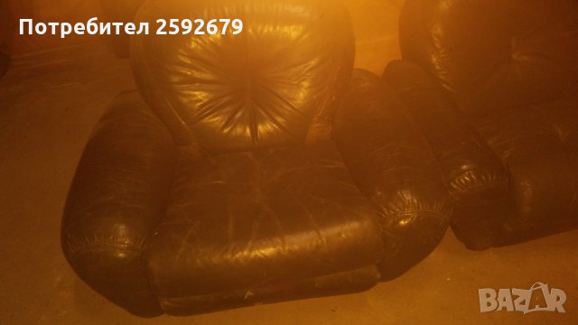 Фотьойл естествена кожа, снимка 2 - Дивани и мека мебел - 33079191
