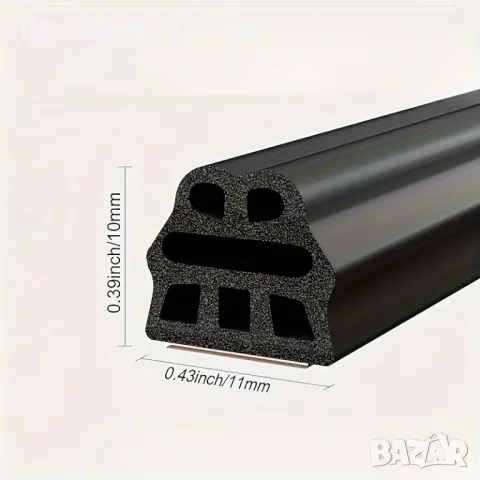 Дебело Гумено Тройно Уплътнение За Врата на Автомобил, кола, 5 метра, снимка 5 - Аксесоари и консумативи - 48493618