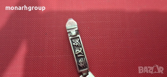 Сребърна гривна /без закопчалка/, снимка 4 - Гривни - 52656468