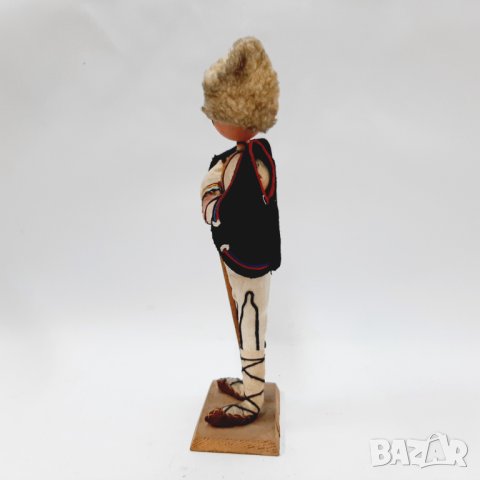 Стара дървена, етно, битова кукла, овчарче(9.1), снимка 5 - Антикварни и старинни предмети - 43680925