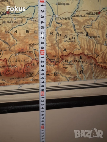 Стара платнена карта Полска народна република, снимка 4 - Антикварни и старинни предмети - 53503375