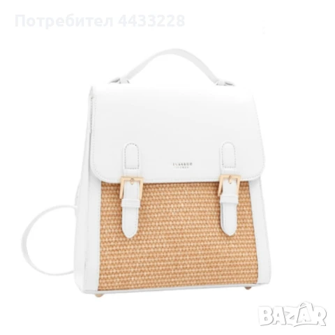 Кокетна дамска раничка, със сламени детайли, снимка 12 - Чанти - 50456875
