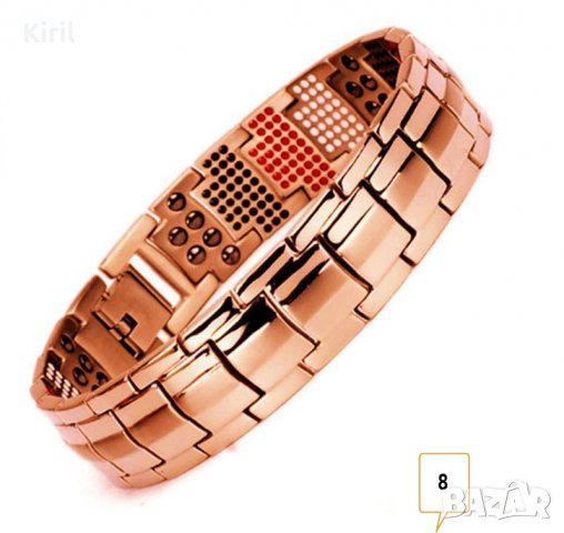 Титаниева магнитна гривна за високо кръвно от неръждаема стомана, снимка 4 - Гривни - 27512253