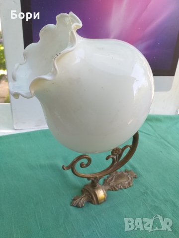 Стара месингова стенна лампа аплик, снимка 5 - Лампи за стена - 33552090