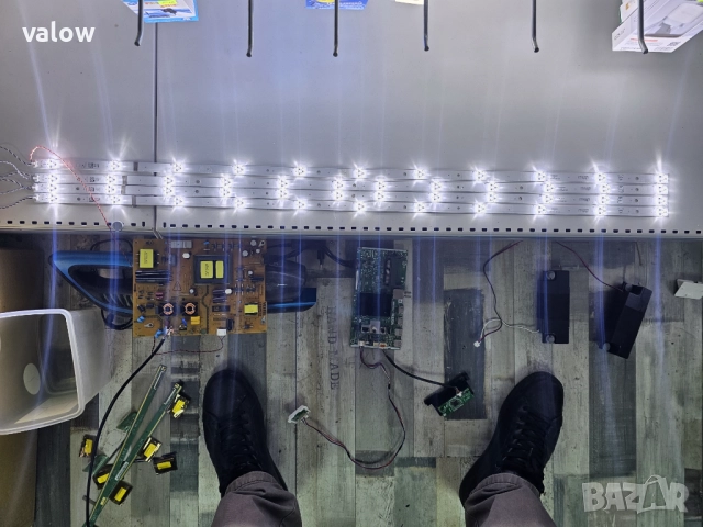Комплект подсветка ЛЕД LED диоди лента ТВ Hitachi 55HK5300W дисплей VES550QNDH, снимка 3 - Части и Платки - 52669106