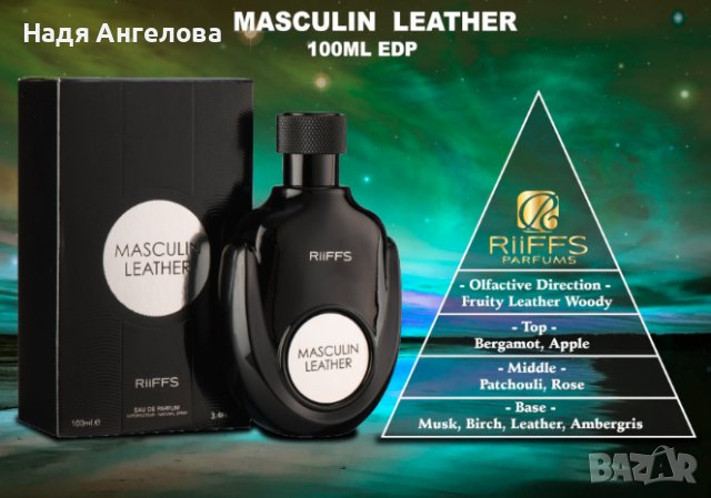 Уникален мъжки Арабски парфюм Masculin Leather RiiFFS 100ml, снимка 4 - Мъжки парфюми - 43924799