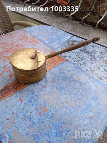 Стар бронзов съд за подгряване , снимка 5 - Колекции - 49194886