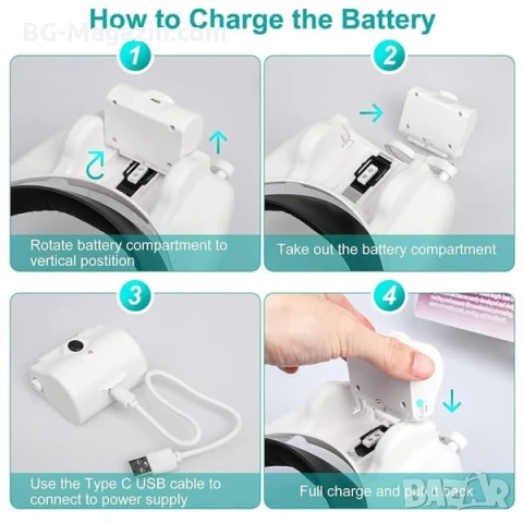 Акумулаторна професионална увеличителна лупа за глава с лед осветление очила за четене гоблени шиене, снимка 4 - Други инструменти - 50919479