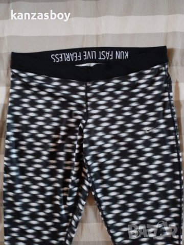 Nike Dri Fit Womens M Relay Printed Crop Runnin - страхотен дамски клин ХЛ КАТО НОВ, снимка 2 - Клинове - 43612019