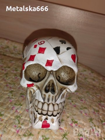 Керамичен череп , снимка 3 - Декорация за дома - 43200964