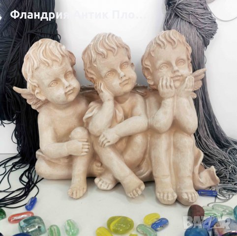 Пластика - Три ангелчета, снимка 1 - Статуетки - 34772684