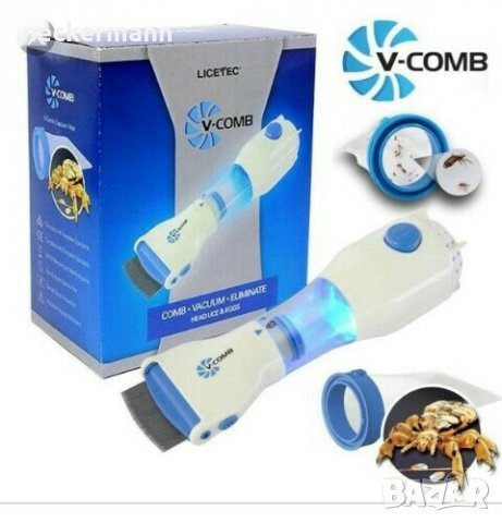  Уред за премахване на въшки V-Comb гребен против въшки, снимка 3 - Други стоки за дома - 34715174