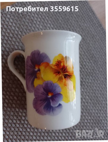 чаша за кафе на цветя от Португалия, снимка 3 - Чаши - 39659889