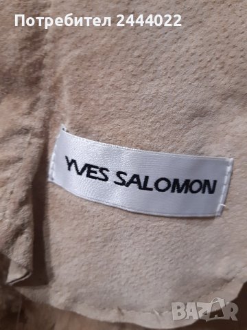 Yves Salomon дамско палто от естествена кожа размер 42, снимка 4 - Якета - 43669031