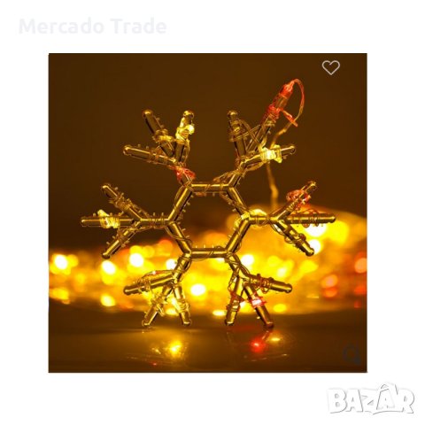 Декоративна коледна LED завеса Mercado Trade, 12 фигурки, 198 крушки, снимка 3 - Лед осветление - 43288980