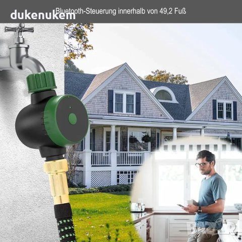 WiFi смарт таймер за поливане, с приложение, Alexa и Google, 20 програми, снимка 3 - Градински инструменти - 52131374