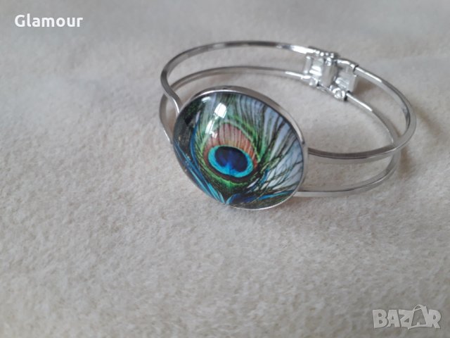 Гривна с цветен кабошон, снимка 3 - Гривни - 28147549