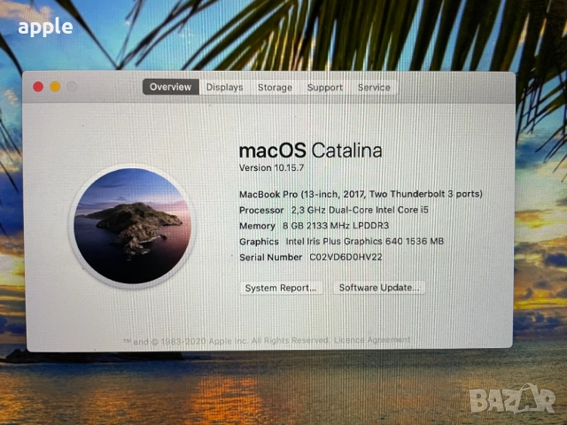 13" MacBook Pro A1708 (2017) Space Gray-8GB RAM/256GB SSD-Нова батерия , снимка 9 - Лаптопи за работа - 49149135