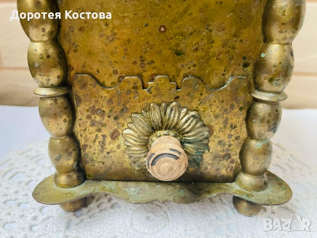 Красива голяма месингова мелничка от Англия, снимка 8 - Антикварни и старинни предмети - 53398694