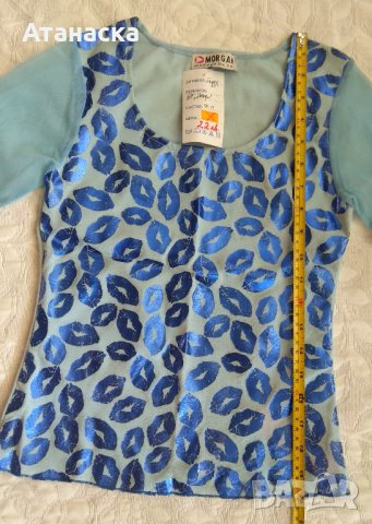MORGAN - чисто нова блузка с целувки, снимка 3 - Детски Блузи и туники - 23349668